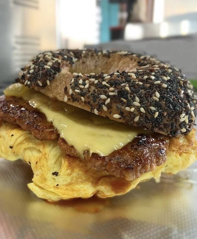 Egg & Cheese Bagel Breakfast Sandwich with Chorizo